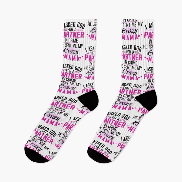 Item preview, Copy of I asked God for a Partner in crime - He sent me my crazy mama designed and sold by Vanthuandesign.