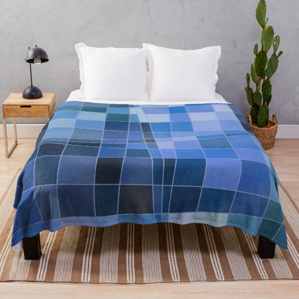 Item preview, Abstract Squares Pattern, Blue Tones designed and sold by bubblyshades.
