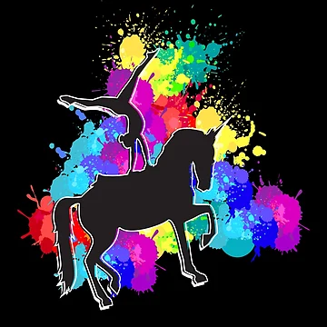 Artwork thumbnail, Vaulting Horses Colors Riding Rider by MooonTees