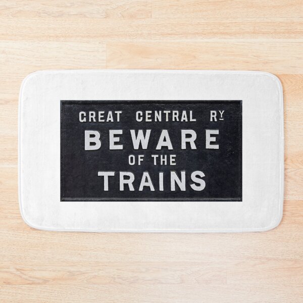 Item preview, Vintage Great Central Railway sign Beware Of The Trains designed and sold by Random Railways.