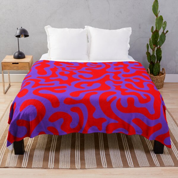 Item preview, Random abstract drawing pattern in red and purple designed and sold by CiniArt.