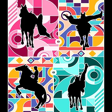 Artwork thumbnail, Vaulting Horses Riding Rider by MooonTees