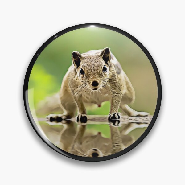 Item preview, Indian Palm Squirrel Portrait designed and sold by RevolutionInPaint.