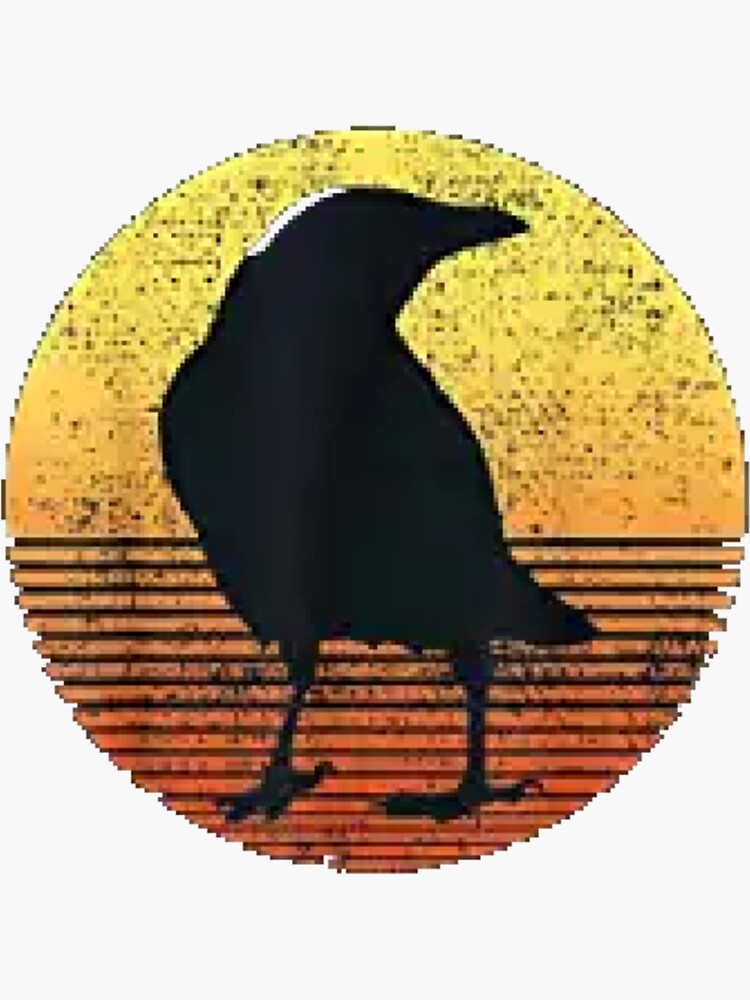 "Counting Sunset Crow , Rock music, Raven" Sticker for Sale by Chellie