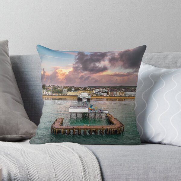 Sandown Pier Isle Of Wight Throw Pillow