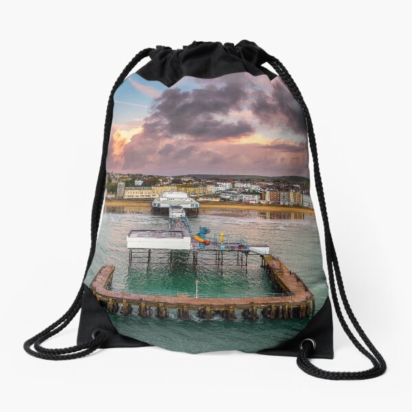 Sandown Pier Isle Of Wight Drawstring Bag