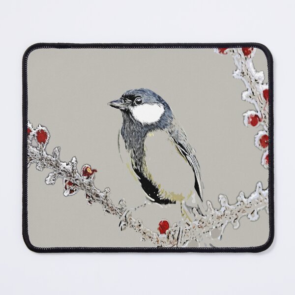 Item preview, Winter Landscape Titmouse Сolor print designed and sold by artdragongift 15.