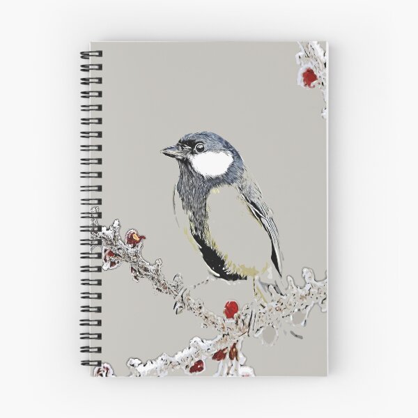 Item preview, Winter Landscape Titmouse Сolor print designed and sold by artdragongift 15.