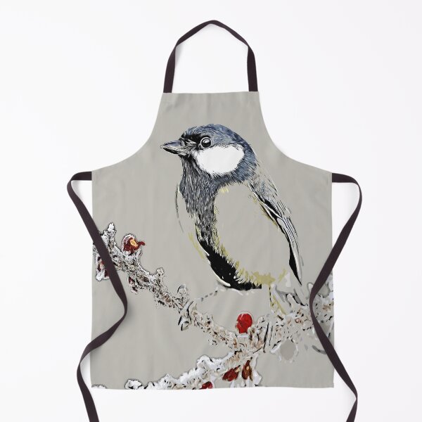 Item preview, Winter Landscape Titmouse Сolor print designed and sold by artdragongift 15.