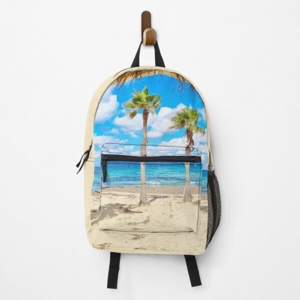 Item preview, A Relaxing View Of A Tropical Beach With Palm Trees designed and sold by Kate-P-.