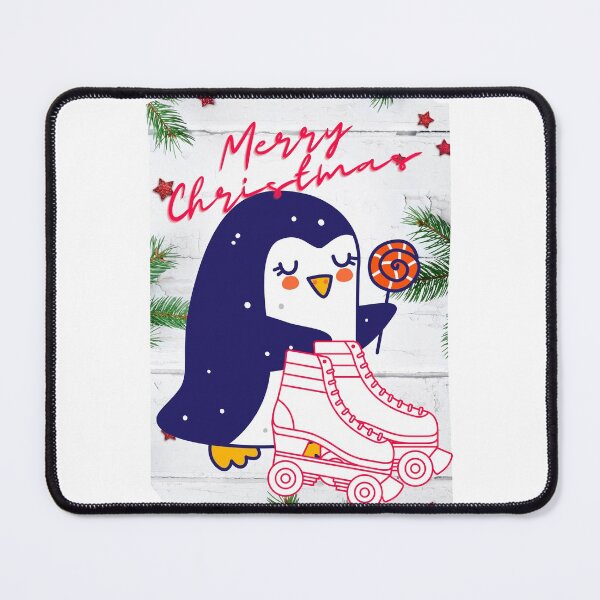 Item preview, Merry Christmas Penguin with Roller Skates designed and sold by SkateGalaxy.