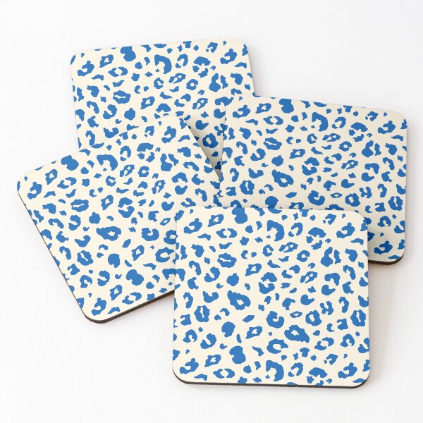 Item preview, Leopard Spots in Cobalt Blue and Cosmic Latte Beige  designed and sold by cadinera.