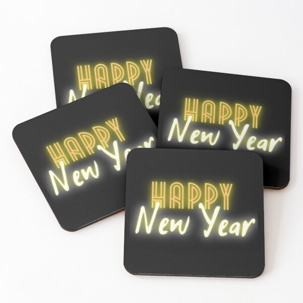 Item preview, Happy New Year Yellow Neon Style designed and sold by trendingatees.