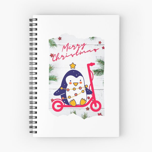 Item preview, Merry Christmas Penguin with Scooter designed and sold by SkateGalaxy.