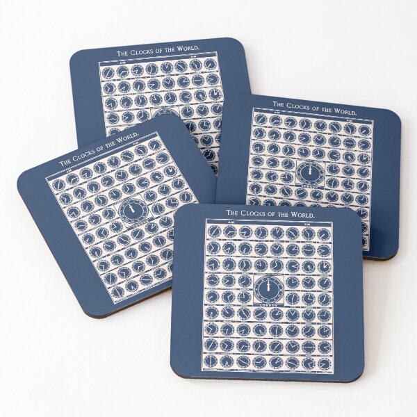Item preview, The Clocks Of The World Blue Print Effect Cool Vintage Design designed and sold by TrulyEpoque.