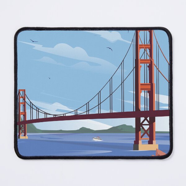 Item preview, San Francisco golden gate bridge travel poster designed and sold by Arctic frame studio.