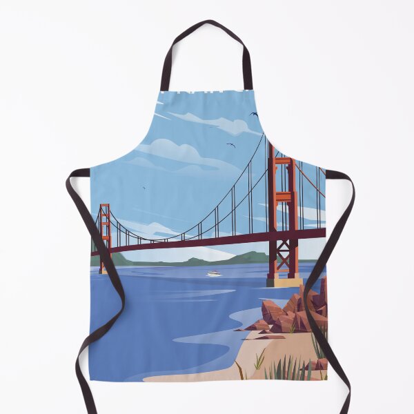 Item preview, San Francisco golden gate bridge travel poster designed and sold by Arctic frame studio.