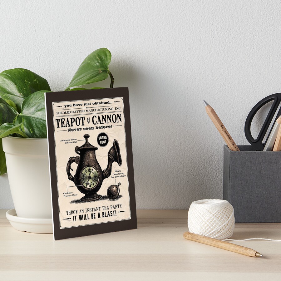 "Teapot Cannon (Alice Madness Returns)" Art Board Print by