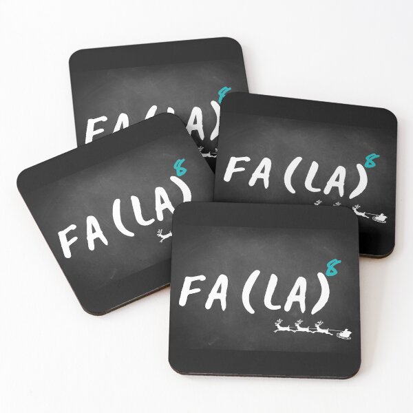 Item preview, Math Christmas on a blackboard- Fa la la la designed and sold by M-Infinite.