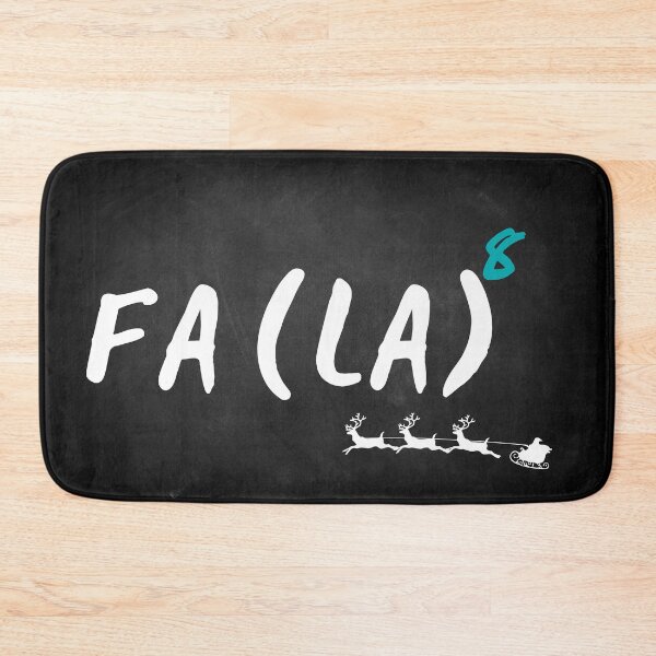 Item preview, Math Christmas on a blackboard- Fa la la la designed and sold by M-Infinite.