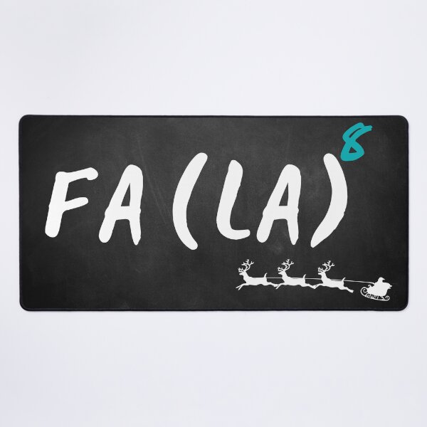 Item preview, Math Christmas on a blackboard- Fa la la la designed and sold by M-Infinite.