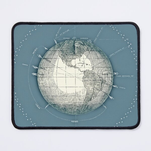 Item preview, Vintage Cyan Tone Old Illustration Of Planet Earth designed and sold by TrulyEpoque.
