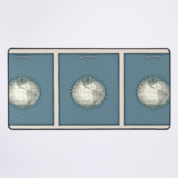 Item preview, Vintage Cyan Tone Old Illustration Of Planet Earth designed and sold by TrulyEpoque.