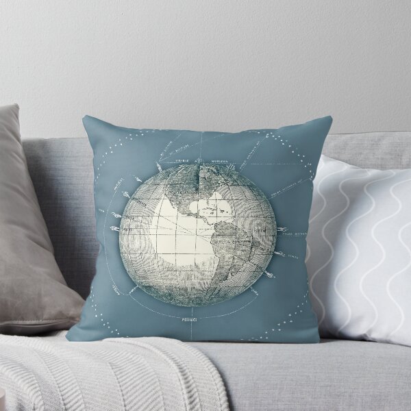 Item preview, Vintage Cyan Tone Old Illustration Of Planet Earth designed and sold by TrulyEpoque.