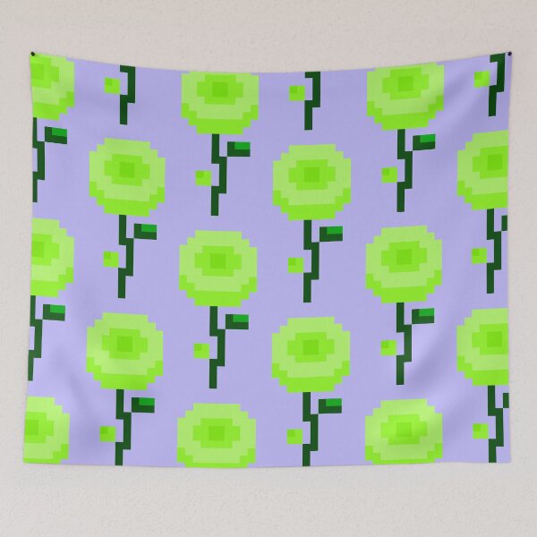 Item preview, Green Pixel Peony designed and sold by rin3d .