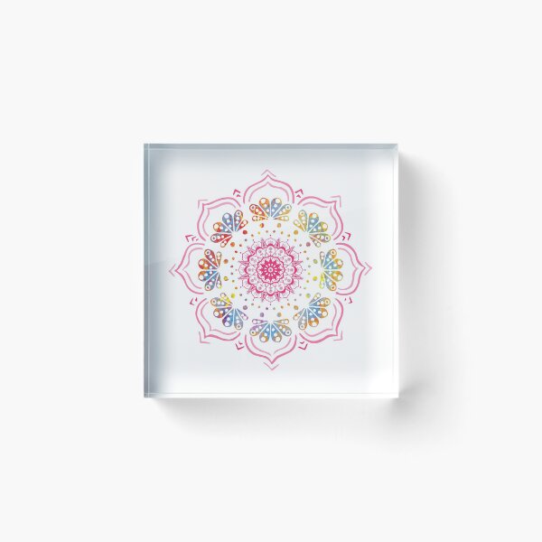 Item preview, Sweet colours seamless mandala pattern  designed and sold by Trianglegreen.