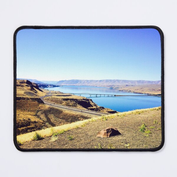 Item preview, Winding Desert Road and Bridge Landscape Photo designed and sold by Lovely-Lemons.