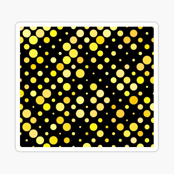 Pastel Yellow Aesthetic Polka Dot Geometric Pattern Sticker