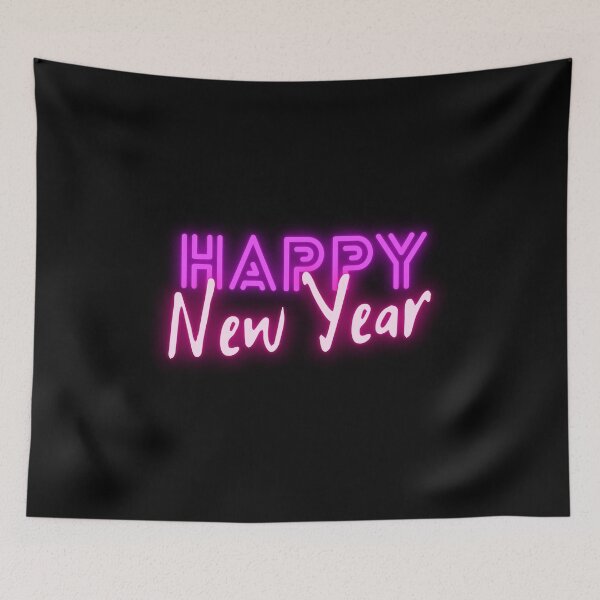 Item preview, Happy New Year Pink Neon Style designed and sold by trendingatees.