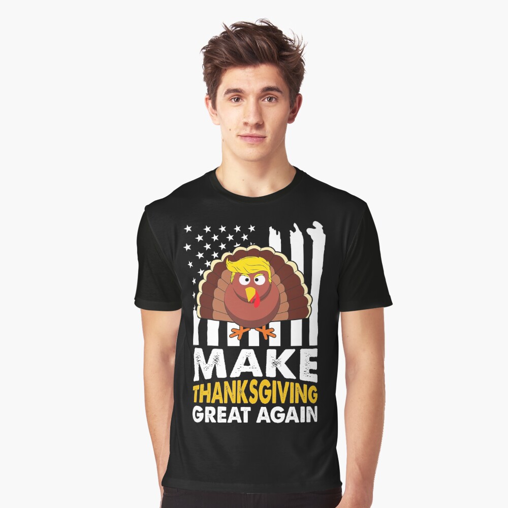 Make Thanksgiving Great Again Holiday Turkey 2024 Men's Tall T-Shirt