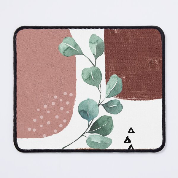 Item preview, Eucalyptus Branch Abstract Tropical Boho Minimalist Art with warm earthy tones and pastel colors with solid and soft gradient shapes VIII designed and sold by AbstractTrace.