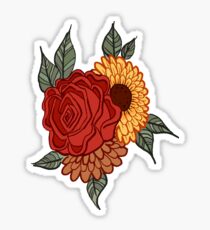 Rose and Sunflower Sticker