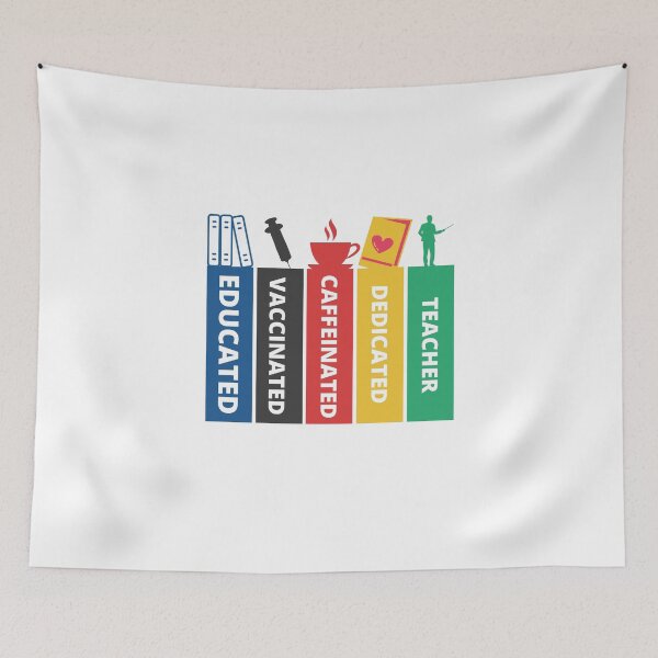 Item preview, Educated Vaccinated Caffeinated Dedicated Teacher - Funny Teacher Gift designed and sold by AMINE  ★★★★★.