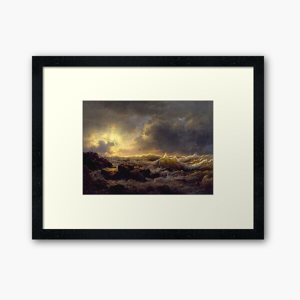 Item preview, Clearing Up Coast of Sicily - Andreas Achenbach  designed and sold by Vintage Designs +.