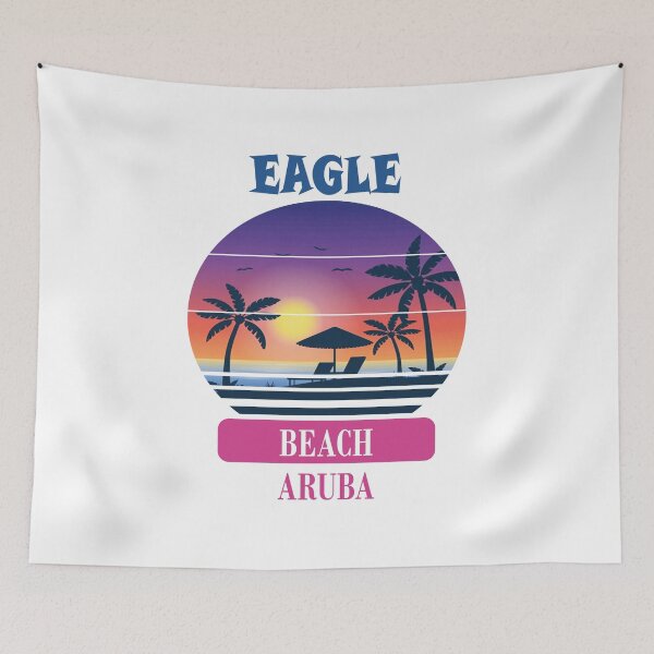Item preview, Retro Cool Eagle Beach Aruba Sunset designed and sold by designArt95.