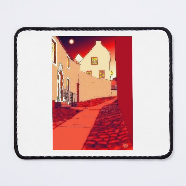 Dysart: Scottish Town digital drawing Mouse Pad