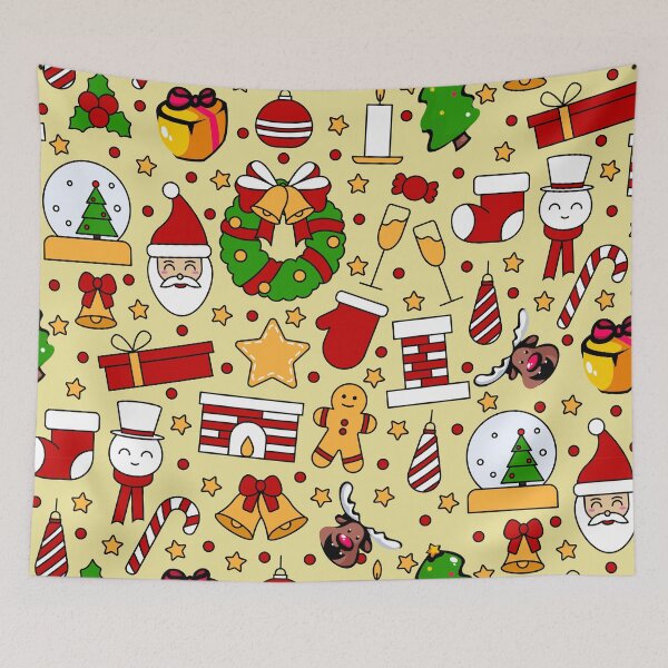Item preview, Christmas Ornaments, Santa's Face, rein Deer Face and Christmas Symbols Pattern designed and sold by Uaryan.