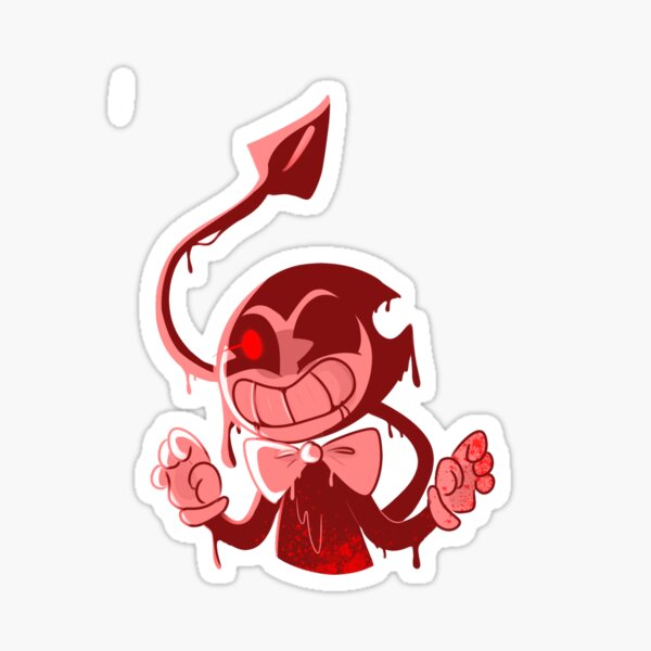 Cuphead Mugman & Bendy Fan Art Sticker 