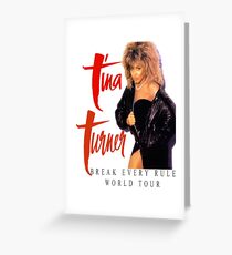 Tina Turner - World Tour - Reproduction Concert Tee 1987 Greeting Card