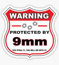 9mm Protected by 9mm Shield Sticker