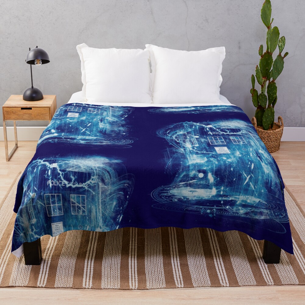 Time and space storm Throw Blanket
