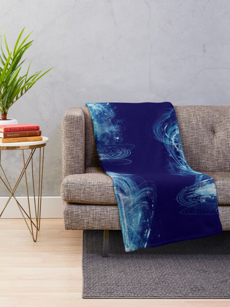 Alternate view of Time and space storm Throw Blanket