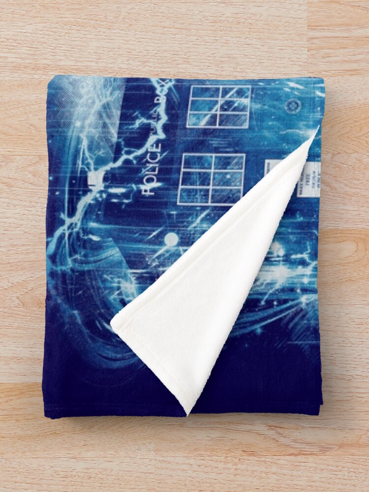 Alternate view of Time and space storm Throw Blanket