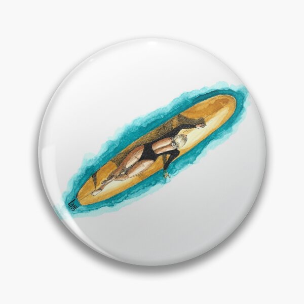 Item preview, Sunny - Surfer girl on yellow surfboard in turquoise water designed and sold by LaniCroaker.