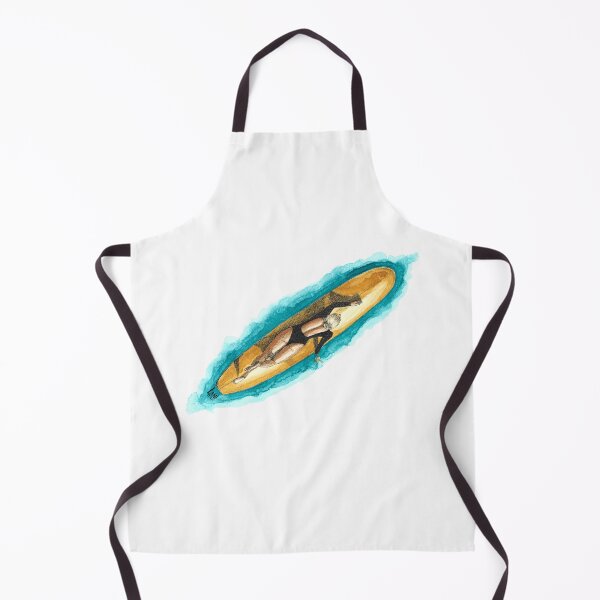 Item preview, Sunny - Surfer girl on yellow surfboard in turquoise water designed and sold by LaniCroaker.