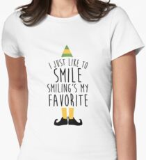Smiling's my Favorite - Elf Women's Fitted T-Shirt